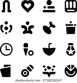 Conjunto de iconos de actividades diarias de rutina
