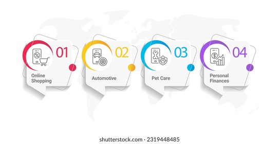 Daily routine apps infographic chart design template. Time management. Editable infochart with icons. Instructional graphics with 4 step sequence. Visual data presentation. Roboto font used