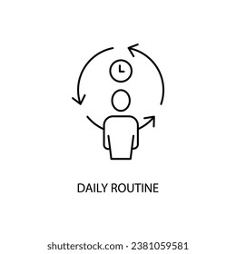 daily routine concept line icon. Simple element illustration. daily routine concept outline symbol design.