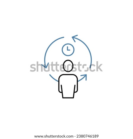 daily routine concept line icon. Simple element illustration. daily routine concept outline symbol design.