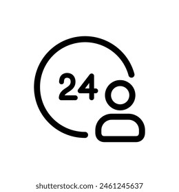 Daily Routine Icon. Business and Finance Vector. Line Style Symbol.
