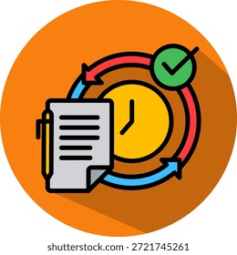Daily Routine Icon isometric Vector Illustration