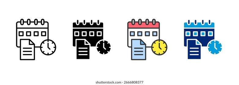 Daily Routine Icon Set Multiple Style Collection