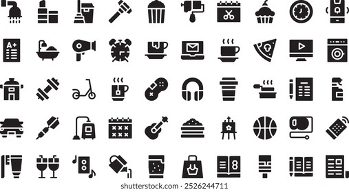 Daily routine icons High-Quality Vector Icons Collection with Editable Stroke. Ideal for Professional and Creative Projects.