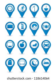 daily routine icons over white background. vector illustration