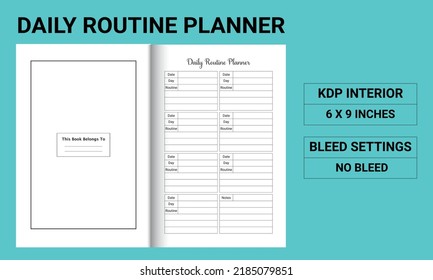 Daily Routine Planner - Kdp Interior