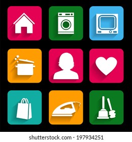 Daily Routine women. Modern business. Can be used for icon, template, diagram, pictogram