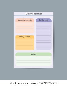 Daily Routines planner template minimalist planners Business organizer page