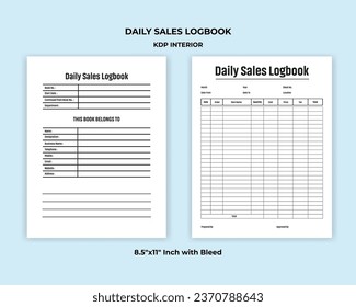 Daily Sales Note Book KDP Interior