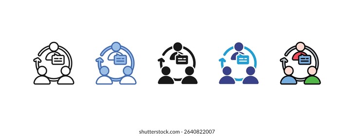 daily scrum  icon sets collection multi style

