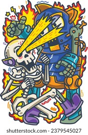Daily Skull Activity Vector Design