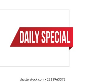 Diseño de banners de Daily Special. Icono especial diario. Ilustración vectorial de estilo plano.