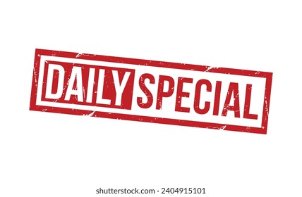 Daily Special Red Rubber Stamp vector design.
