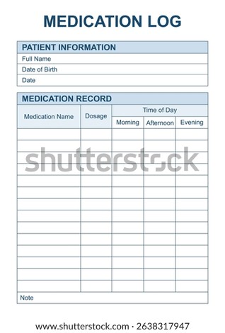 Daily Symptom Tracker Form Template - Printable Medical Health Monitoring Sheet. A clean and professional daily symptom tracker form template designed for patients, clinics, and hospitals.