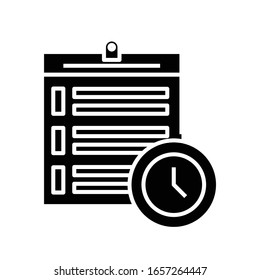 Daily targets black icon, concept illustration, vector flat symbol, glyph sign.