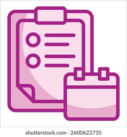 Daily Task Planner Icon Element For Design