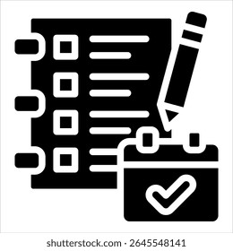 Daily Task Planner Icon Element For Design