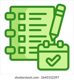 Daily Task Planner Icon Element For Design