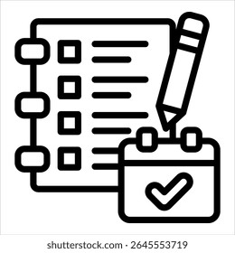 Elemento De Ícone Do Planejador De Tarefas Diárias Para Design