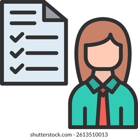 Daily tasks Outline Filled Style Icon