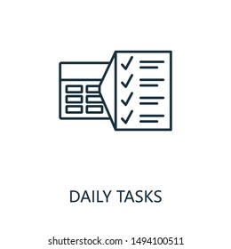 Daily Tasks outline icon. Thin line concept element from productivity icons collection. Creative Daily Tasks icon for mobile apps and web usage.