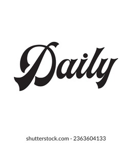 daily text on white background.