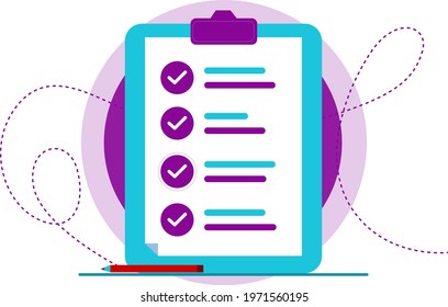 Daily todo checklist illustration concept