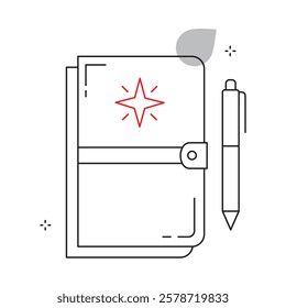 Daily Travel Journal Diary Vector Icon Design