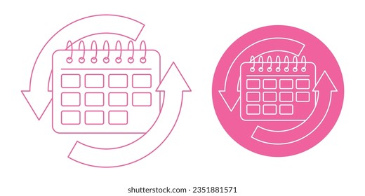 Daily Use icon in thin line for cosmetics or sanitary napkin - labeling personal care or skincare product packaging