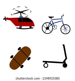 daily vehicle bundle vector illustration