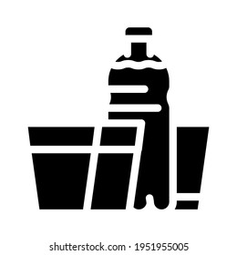 daily water intake glyph icon vector. daily water intake sign. isolated contour symbol black illustration