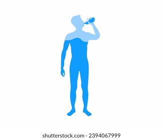 Daily water intake for weight loss good metabolism healthy nutrition and safe care	
