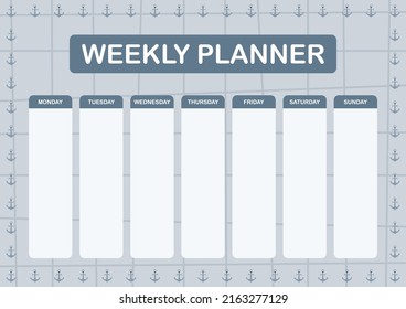 Daily and weekly planner with Anchor