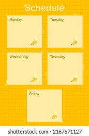 Daily and weekly planner with Banana