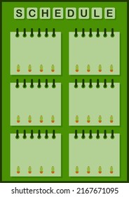 Daily and weekly planner with Cactus