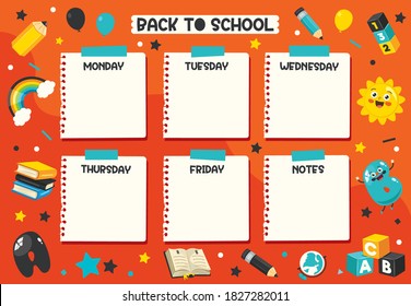 Daily And Weekly Planner For Children