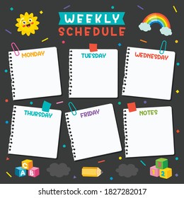 Daily And Weekly Planner For Children