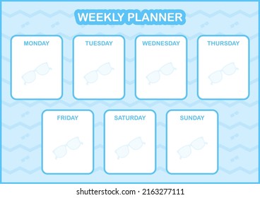 Daily and weekly planner with Glasses