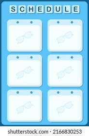 Daily and weekly planner with Glasses