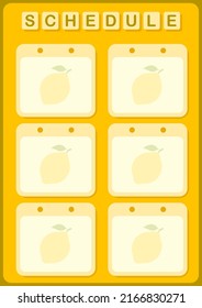 Daily and weekly planner with Lemon