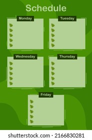 Daily and weekly planner with Monstera