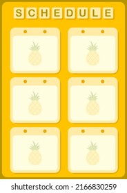 Daily and weekly planner with Pineapple