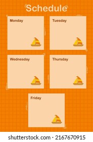 Daily and weekly planner with Sailboat