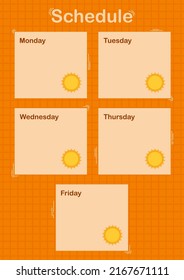 Täglicher und wöchentlicher Planer mit Sun
