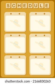 Daily and weekly planner with Women Hat