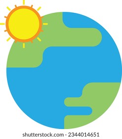 Daily World Time Flat Illustration