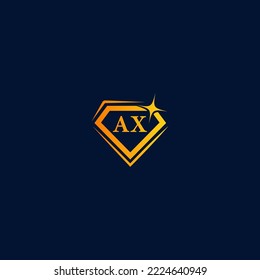 Daimond AX, XA letter logo design template elements. Modern abstract digital alphabet letter logo. Vector illustration. Daimond logo, Daimond letter logo.