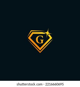 Design-Elemente für das Logo des Daimond G-Buchstaben. Modernes abstraktes Logo für digitale Buchstaben. Vektorgrafik. Logo des Daimond-Briefes.