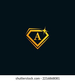 Daimond A Letter Logo Design Template Elemente. Modernes abstraktes Logo für digitale Buchstaben. Vektorgrafik. Logo des Daimond-Briefes.