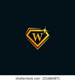 Design-Elemente für das Logo von Daimond W Buchstaben. Modernes abstraktes Logo für digitale Buchstaben. Vektorgrafik. Logo des Daimond-Briefes.